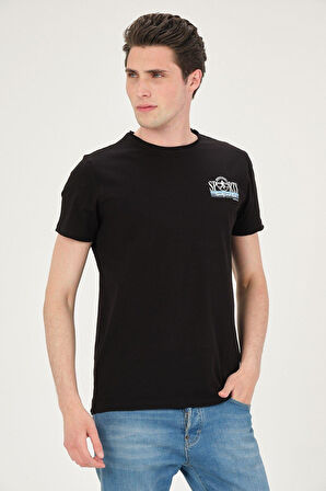 Erkek Yıkamalı Basic T-shirt Tişört %100 Pamuk Tişört