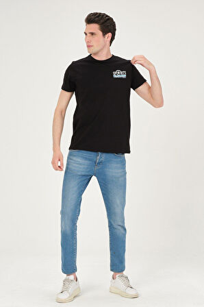 Erkek Yıkamalı Basic T-shirt Tişört %100 Pamuk Tişört
