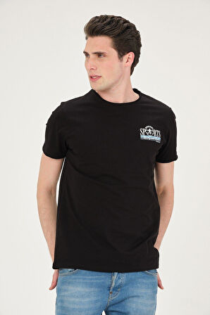 Erkek Yıkamalı Basic T-shirt Tişört %100 Pamuk Tişört