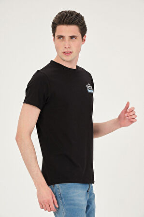 Erkek Yıkamalı Basic T-shirt Tişört %100 Pamuk Tişört