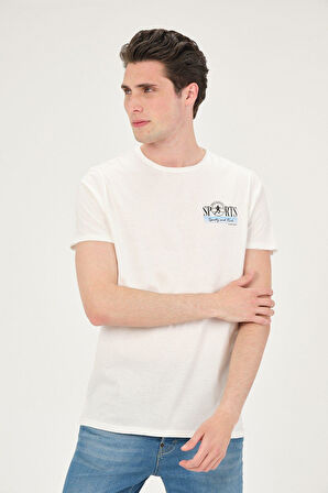 Erkek Yıkamalı Basic T-shirt Tişört %100 Pamuk Tişört