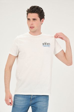 Erkek Yıkamalı Basic T-shirt Tişört %100 Pamuk Tişört