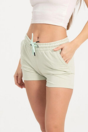 Kadın Fıstık Yeşil Şort Mini Spor Şort