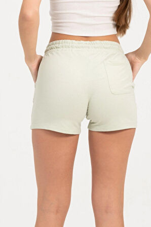 Kadın Fıstık Yeşil Şort Mini Spor Şort