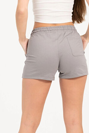 Kadın Taş Rengi Şort Mini Spor Şort