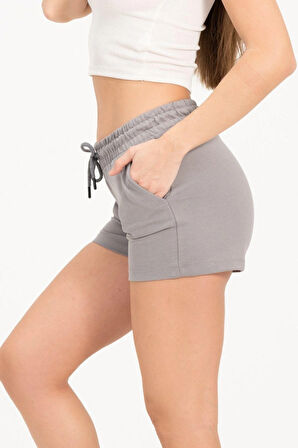Kadın Taş Rengi Şort Mini Spor Şort