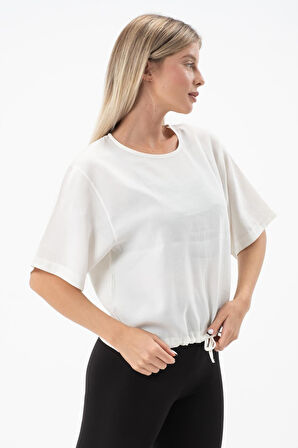 Bisiklet Yaka Oversize Kadın Bluz