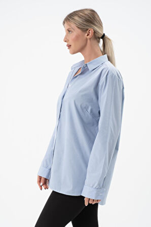 Kadın Desenli Düz Renkli Gömlek