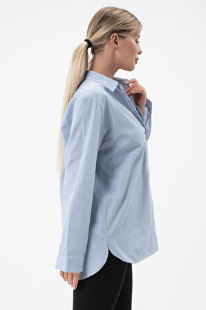 Kadın Desenli Düz Renkli Gömlek