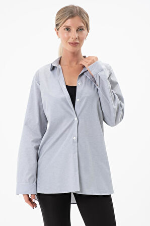 Kadın Desenli Düz Renkli Gömlek