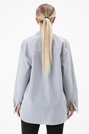 Kadın Desenli Düz Renkli Gömlek