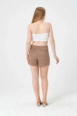Bej Şort Etek