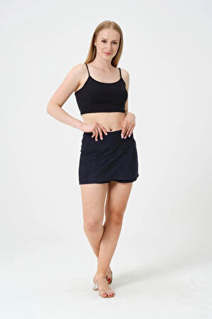 Kadın Kısa Crop Askılı Krop