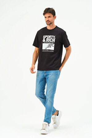 Erkek Oversize Pamuk Tişört T-shirt