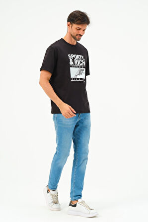 Erkek Oversize Pamuk Tişört T-shirt