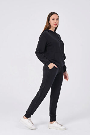 Kadın Yumuşak Kumaş Eşofman Takımı Eşofman Altı ve Sweatshirt