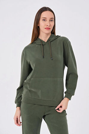 Kadın Yumuşak Kumaş Eşofman Takımı Eşofman Altı ve Sweatshirt