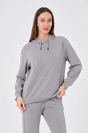 Kadın Yumuşak Kumaş Eşofman Takımı Eşofman Altı ve Sweatshirt