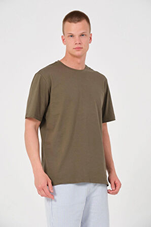 Erkek 2 Li Paket %100 Pamuk Oversize Tişört Basic Bisiklet Yaka Kısa Kollu T-Shirt