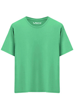 Erkek %100 Pamuk Oversize Tişört Basic Bisiklet Yaka Kısa Kollu T-Shirt