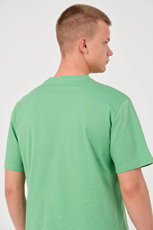 Erkek %100 Pamuk Oversize Tişört Basic Bisiklet Yaka Kısa Kollu T-Shirt