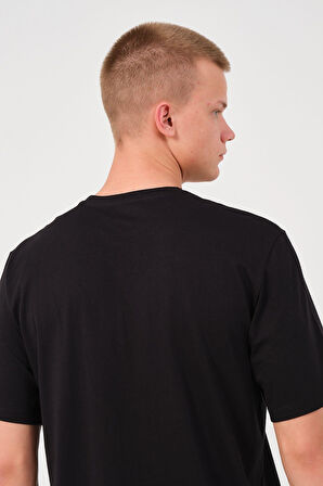 Erkek %100 Pamuk Oversize Tişört Basic Bisiklet Yaka Kısa Kollu T-Shirt