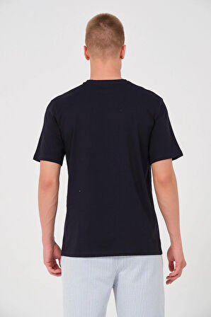 Erkek %100 Pamuk Oversize Tişört Basic Bisiklet Yaka Kısa Kollu T-Shirt