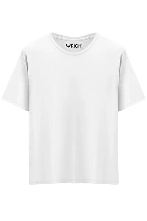 Erkek %100 Pamuk Oversize Tişört Basic Bisiklet Yaka Kısa Kollu T-Shirt