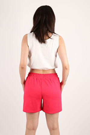 Kadın Pembe Şort Kısa Spor Şort