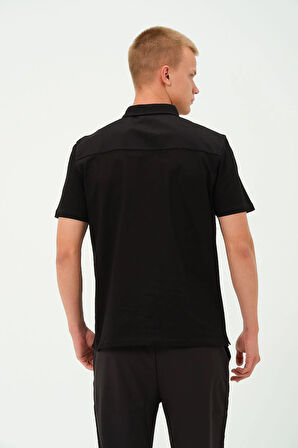 Erkek Gömlek - Kısa Kollu Gömlek, Yazlık Gömlek, Metal Düğmeli Tasarım