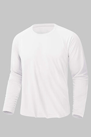 Erkek Uzun Kollu %100 Pamuk Elasten Dar Kesim Badi