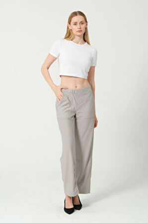 Kadın Yüksek Bel Bol Paça Pantalon