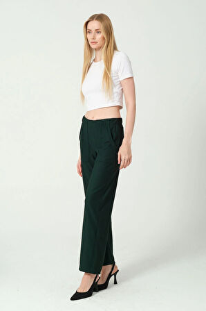 Kadın Yüksek Bel Bol Paça Pantalon