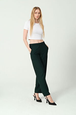 Kadın Yüksek Bel Bol Paça Pantalon