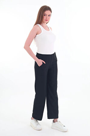 Kadın Yüksek Bel Bol Paça Pantalon