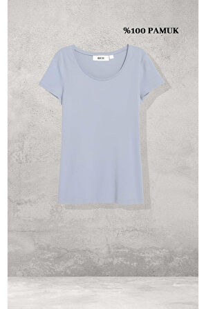 Kadın 3'lü Paket Kısa Kollu Tişört %100 Pamuklu
