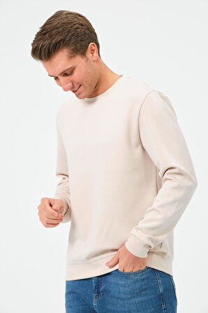 Erkek Oversize Bisiklet Yaka Sucuba Sweatshirt