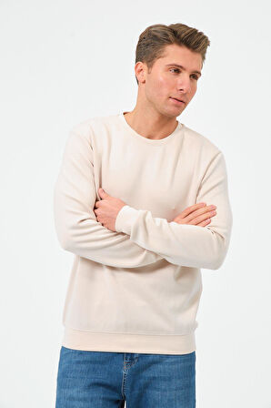 Erkek Oversize Bisiklet Yaka Sucuba Sweatshirt