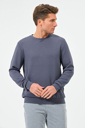 Erkek Oversize Bisiklet Yaka Sucuba Sweatshirt