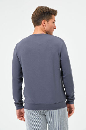 Erkek Oversize Bisiklet Yaka Sucuba Sweatshirt