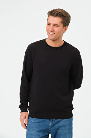 Erkek Oversize Bisiklet Yaka Sucuba Sweatshirt