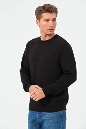 Erkek Oversize Bisiklet Yaka Sucuba Sweatshirt
