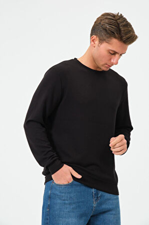 Erkek Oversize Bisiklet Yaka Sucuba Sweatshirt