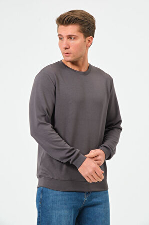 Erkek Oversize Bisiklet Yaka Sucuba Sweatshirt