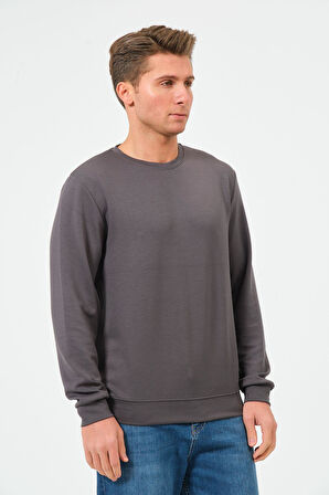 Erkek Oversize Bisiklet Yaka Sucuba Sweatshirt