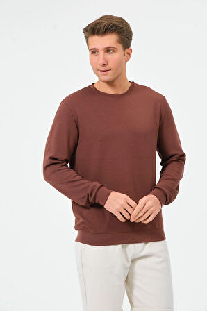 Erkek Oversize Bisiklet Yaka Sucuba Sweatshirt