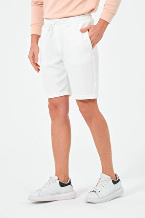 Erkek Düz Renk Regular Fit Bermuda Şort