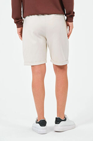 Erkek Düz Renk Regular Fit Bermuda Şort