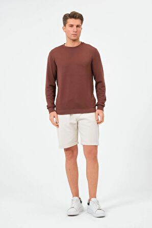 Erkek Düz Renk Regular Fit Bermuda Şort