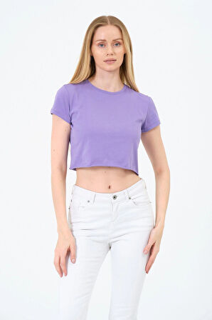 Kadın Kısa Kollu Oversize Crop